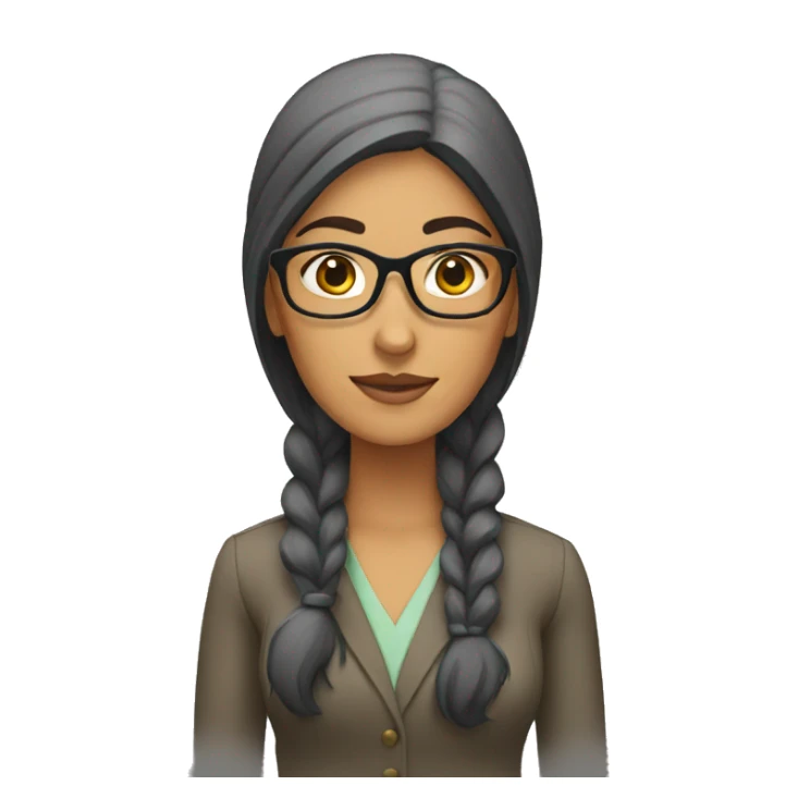 tall pakistani woman with glasses sticker