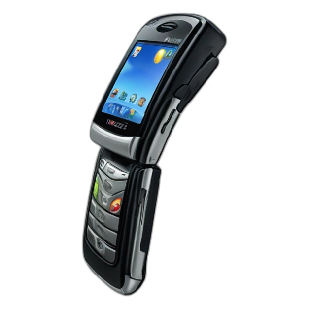 2004 Motorola Razr V3, showcasing the iconic sleek clamshell design at a three-quarter angle sticker