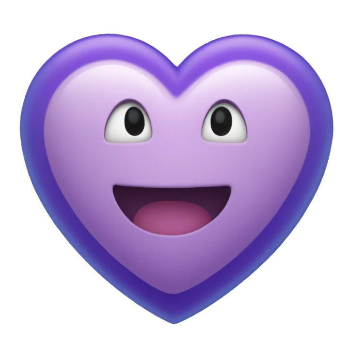 Purple and blue heart  sticker
