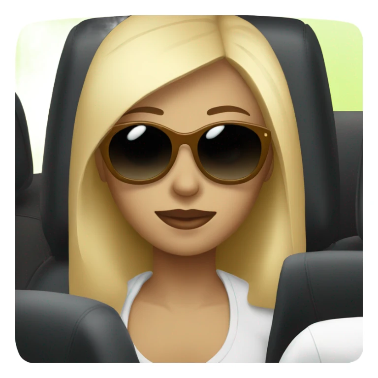 blonde girls with sunglasses black car sticker