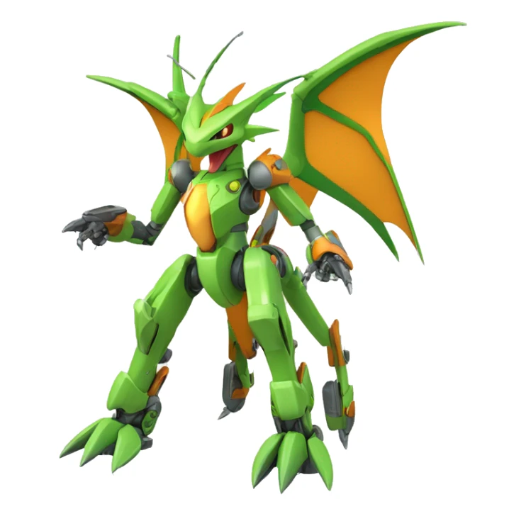 Mechanical Flygon-Scyther-Charizard-raptor-Medabot-Mecha full body sticker