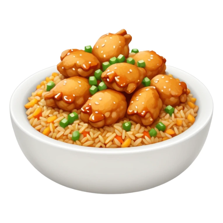 Orange chicken and fried rice sticker