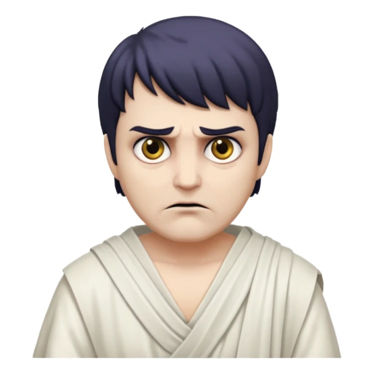 evil man with greek toga sticker