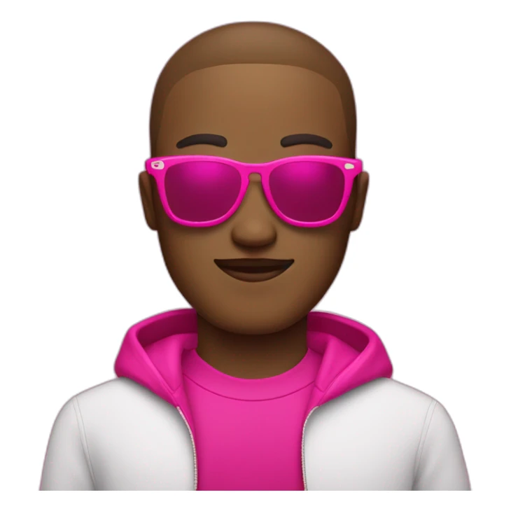 A cool person with sunglasses and hot pink clothes sticker