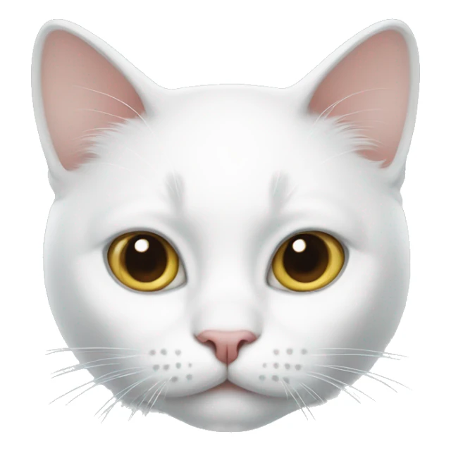 White cat sticker