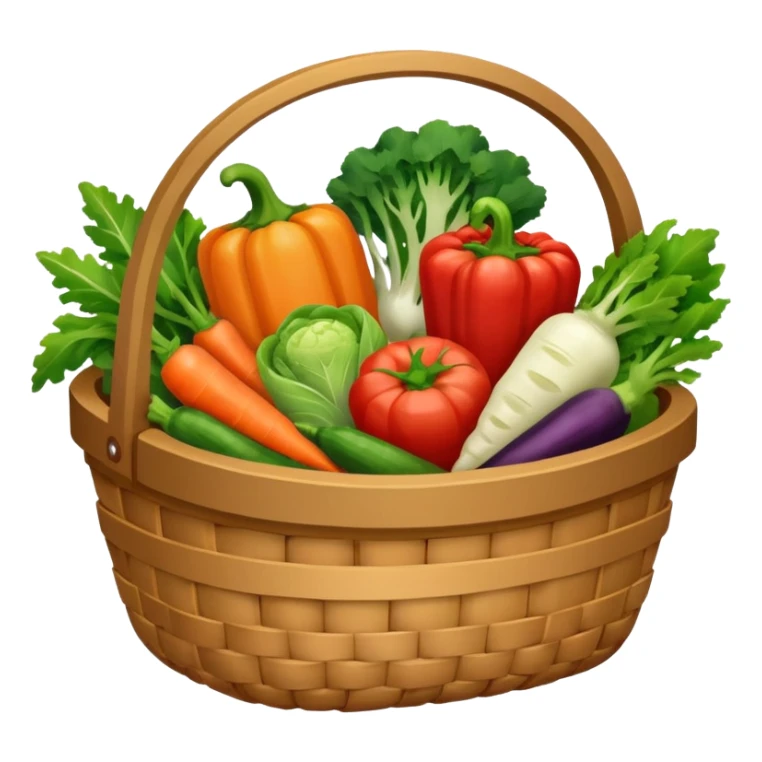 a basket of vegetables sticker
