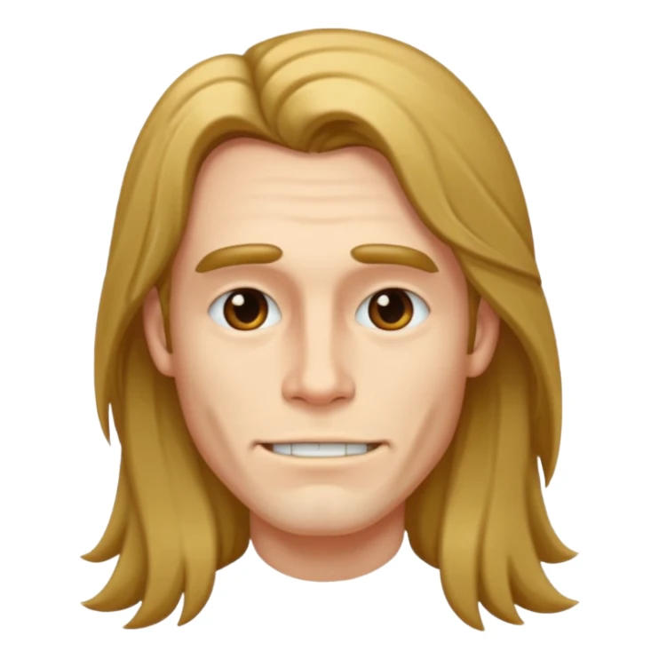 I look like a model with long hairs and a big jawline  sticker