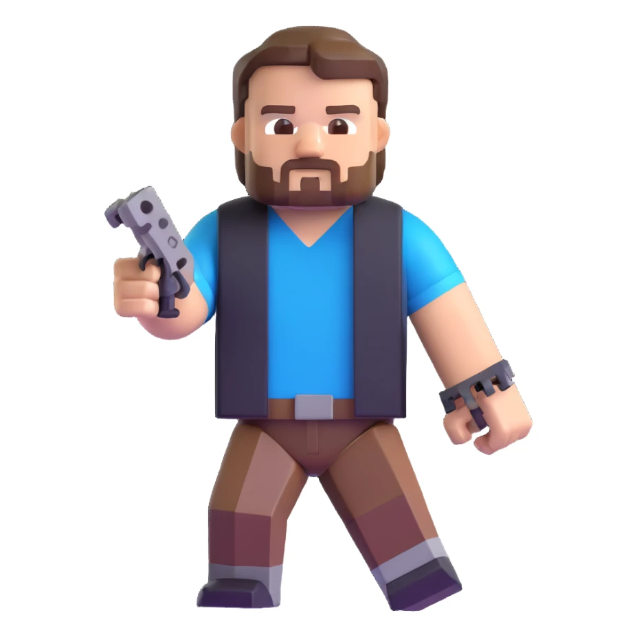 Jack Black as Steve from Minecraft movie sticker