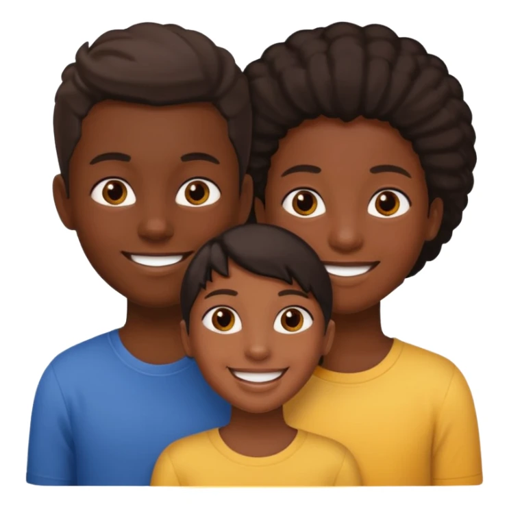 A black girl in the middle of 2 white boys sticker