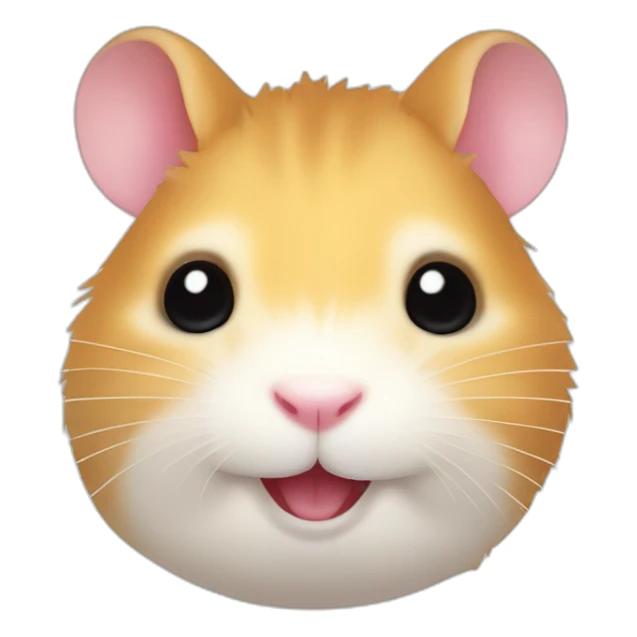 Hamster with chubby cheeks and rings on teeth with smile sticker