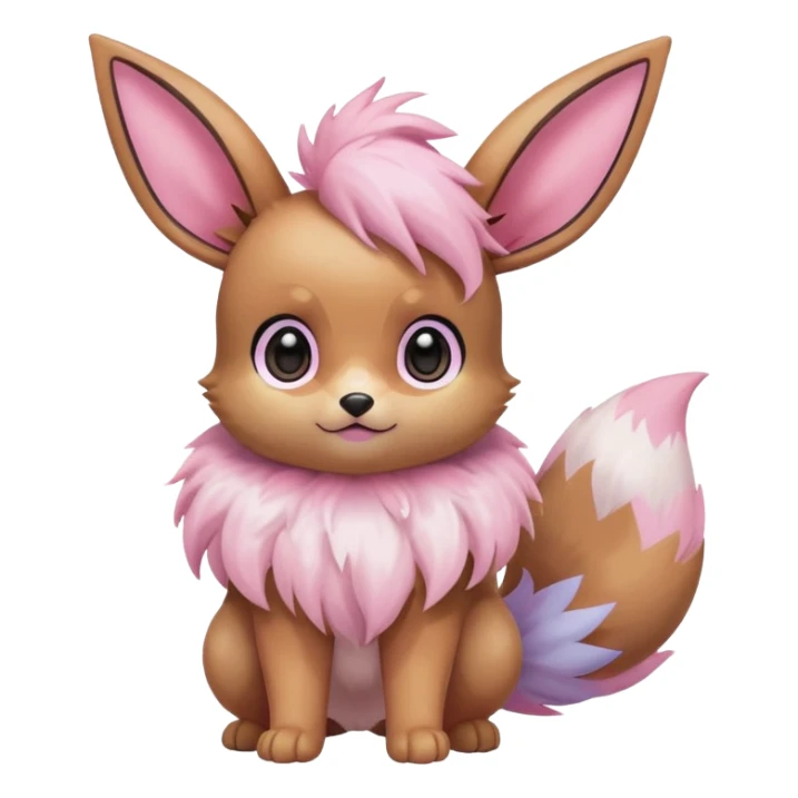 Kawaii Shiny Colorful Pastel Eevee Full Body sticker
