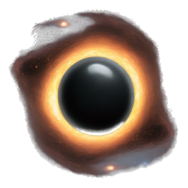 accurate depiction of a black hole sticker
