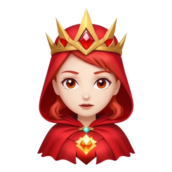 woman with red magic energy powers wearing red headpiece and cape sticker