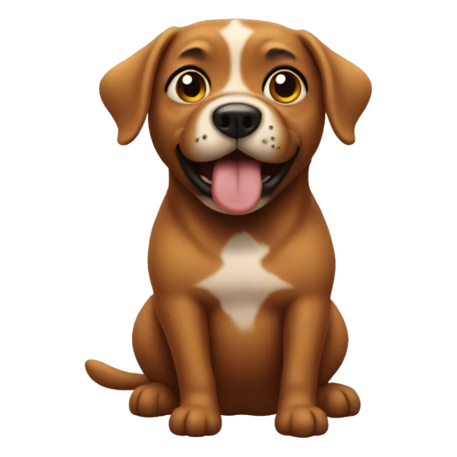 Poop emoji with a dog face sticker