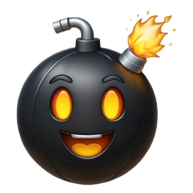 Crie um emoji de uma bomba sticker