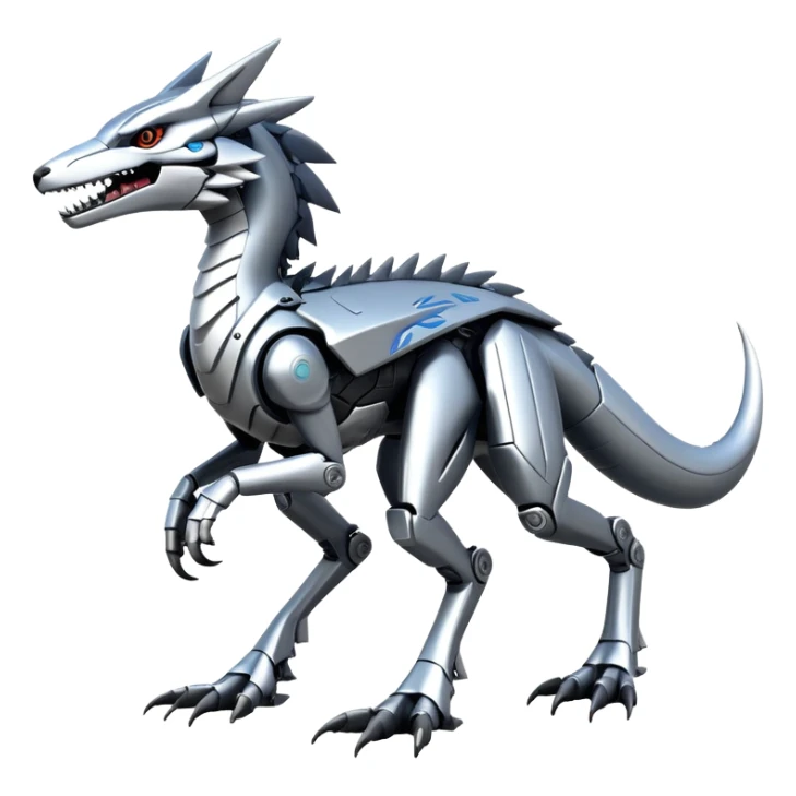 Futuristic Modern Mechanical Sergal-raptor-nargacuga-vernid, full body sticker