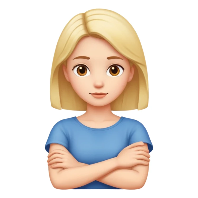 Girl with arms crossed around her neck sticker