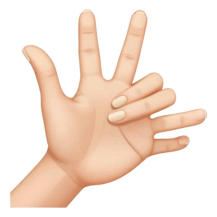 Hand with thumb, middle and pointer fingers extended, others are closed  sticker