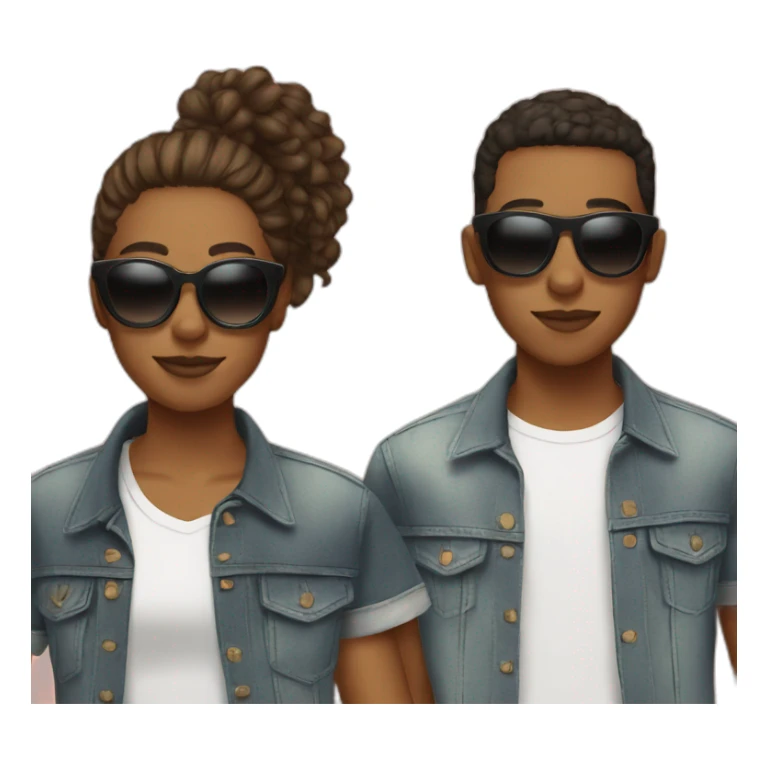 3 teenagers wearing sunglasses looking cool sticker