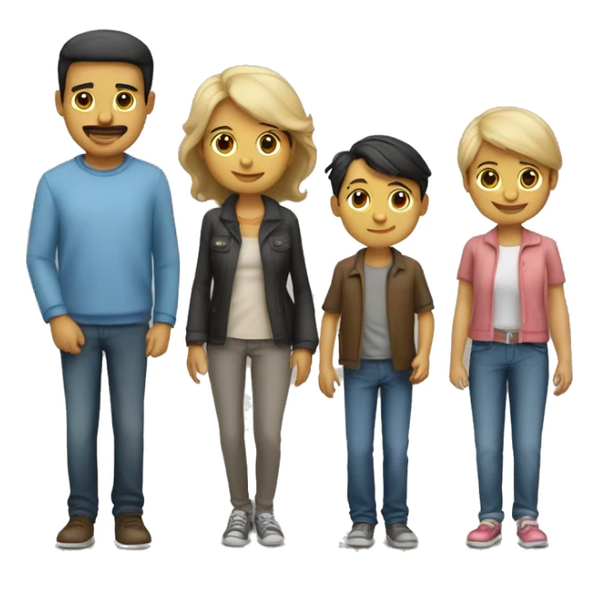 familia de papa, mama niño, niño, niño sticker