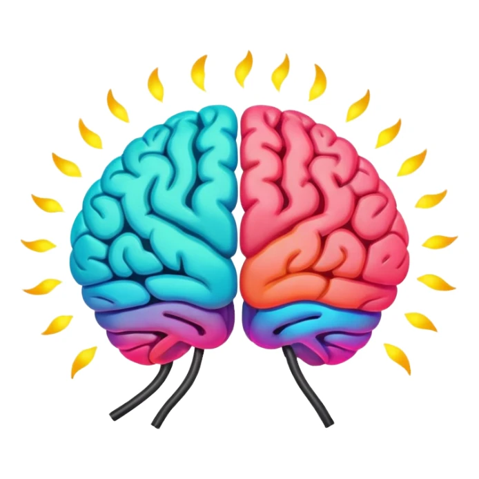 Real color of Brain signal  sticker