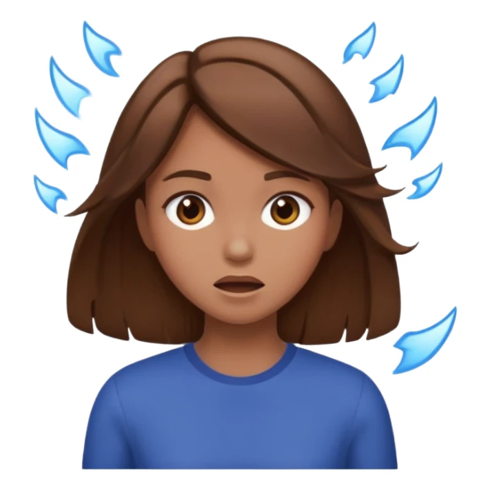 Brown hair girl crashing out  sticker