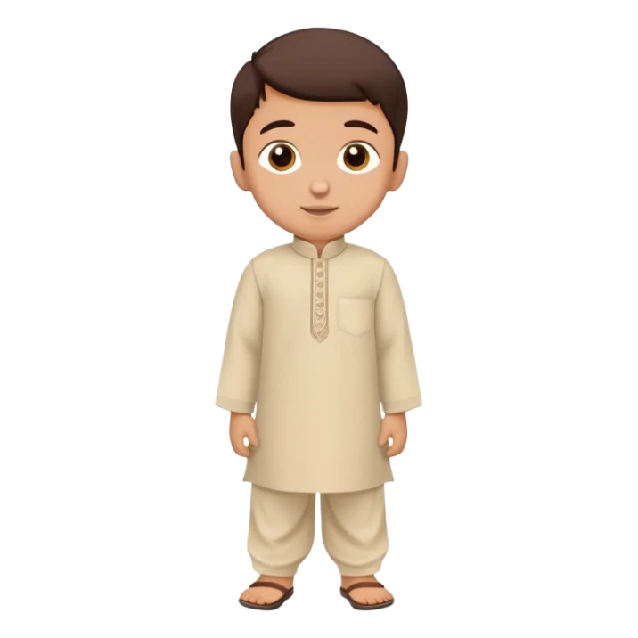 2 years boy in shalwar qameez sticker