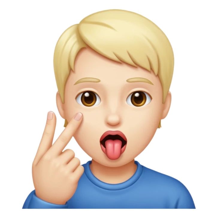 Person pinching there fingers with there tongue out sticker