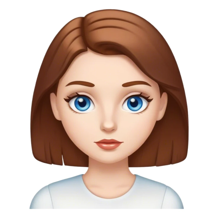 White girl brown hair blue eyes, telling facts and being diva sticker