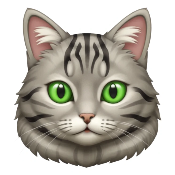 Grey tabby cat sticker