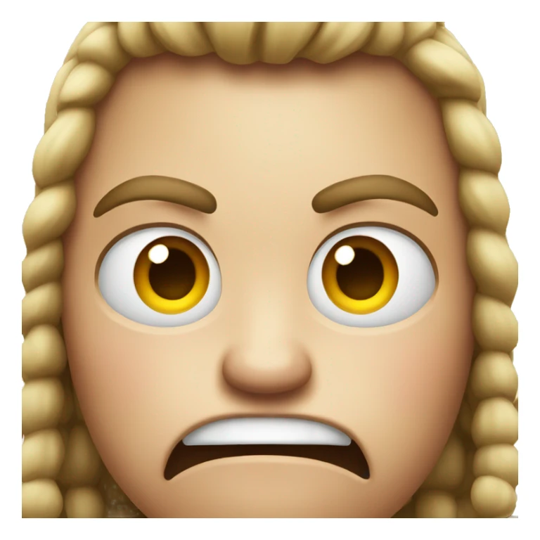 iOS emoji Angry, but in love.  sticker