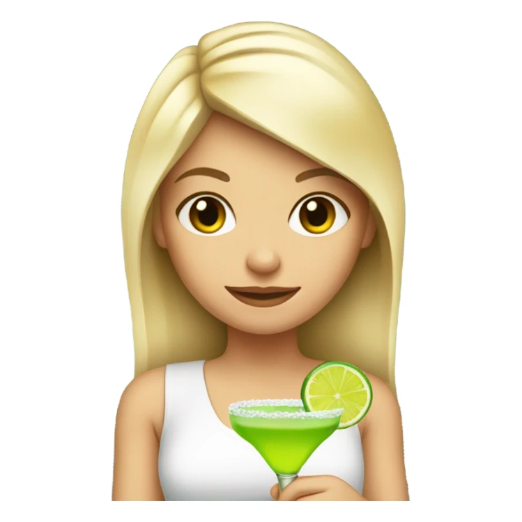 Cute Blonde with a margarita  sticker