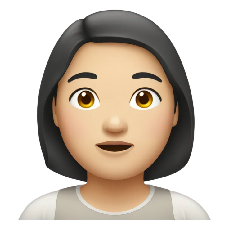 overwieght asian woman sticker