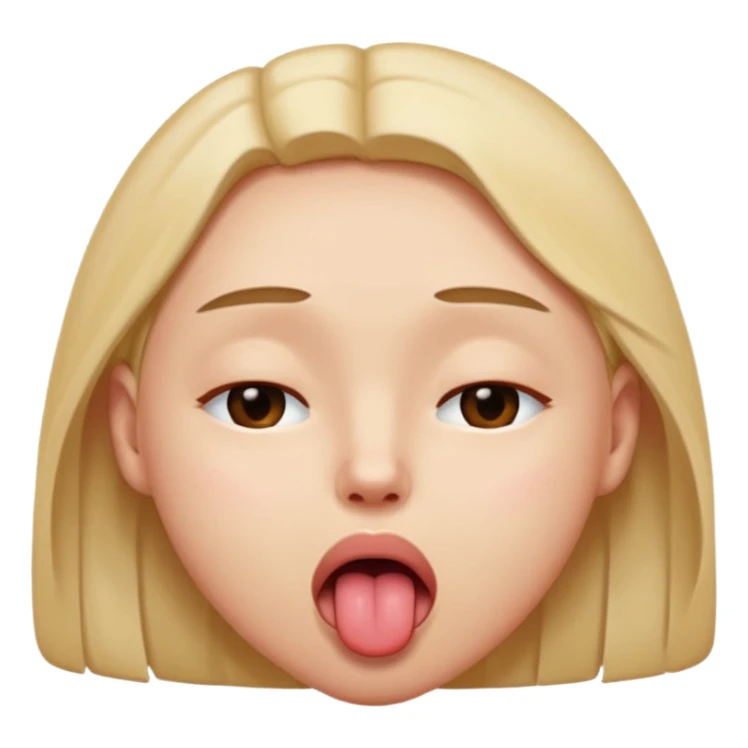 Eyes tightly closed like 😵 and tongue out like 😝 sticker