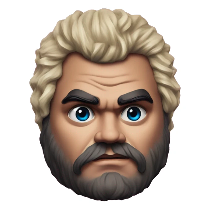 Synthwave Jack Black in Lordi style, oil paint, epic eyes, intricate lips, exquisite pose, beautiful, desirable, logical sticker