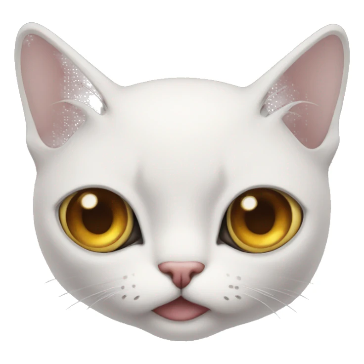 three eyes cat mouth unrealistic sticker