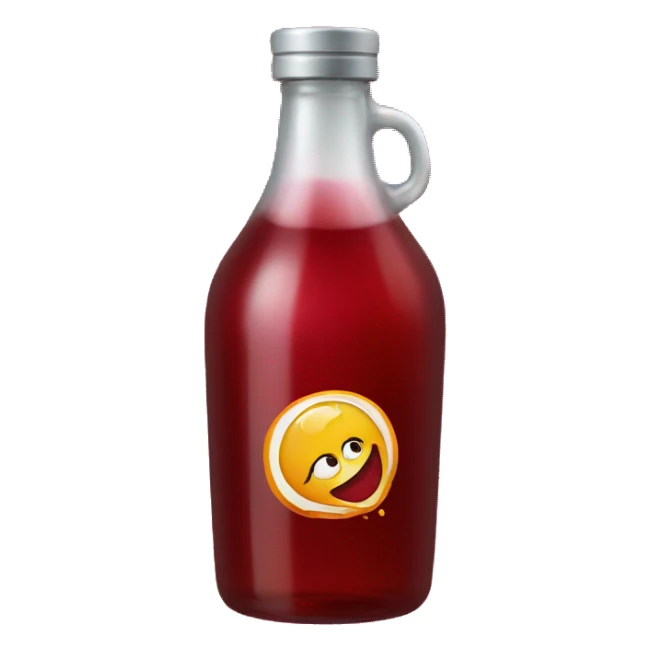 a bottle of grenadine syrup sticker