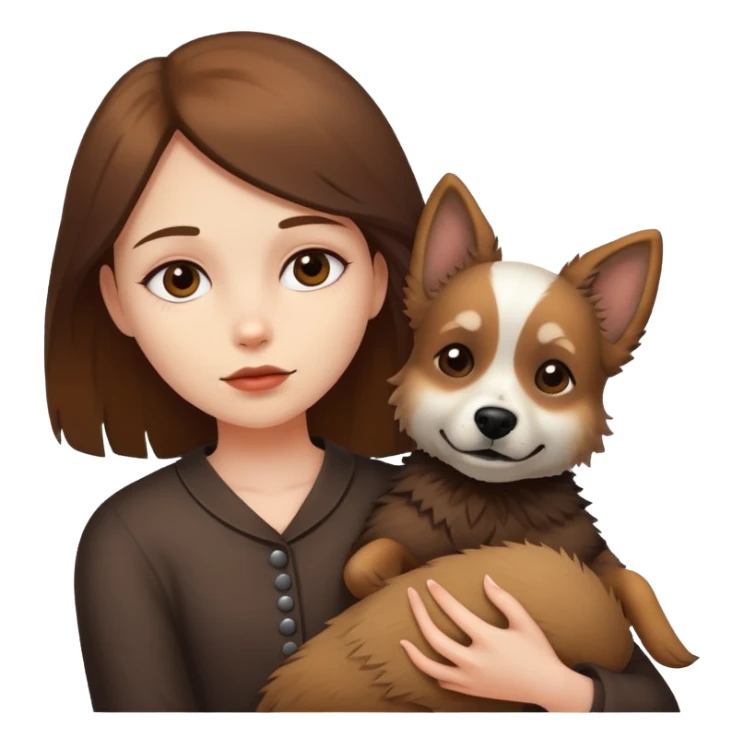 a girl with a dead dog sticker