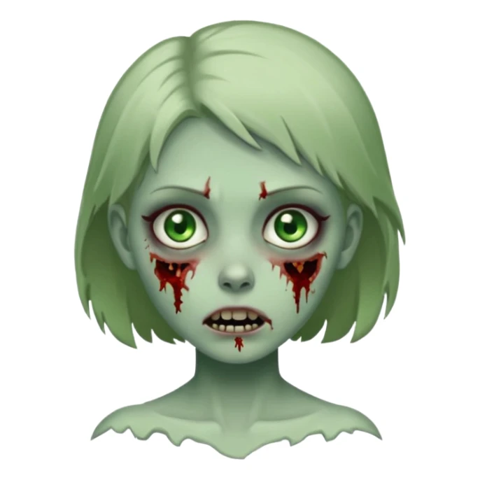 Short wolf cut zombie girl sticker
