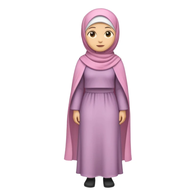 Standing up girl emoji, wearing a hijab. Include the whole body sticker