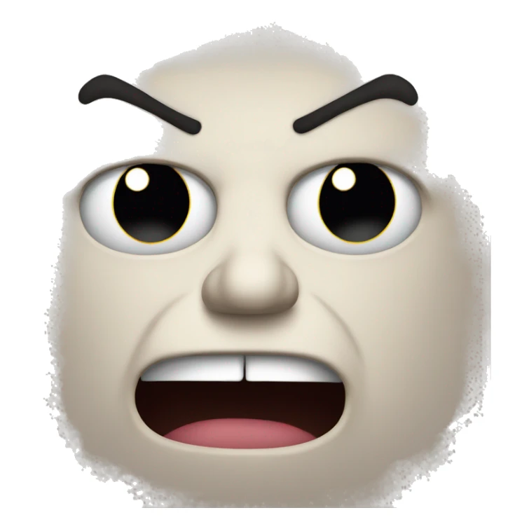 Angry Smile with No a Long nose  sticker