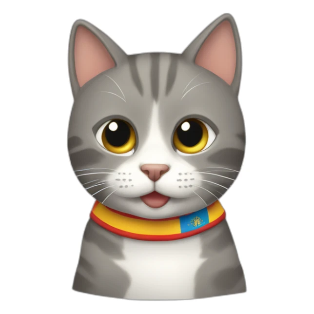 Un gato diciendo "ARRIBA ESPAÑA" sticker