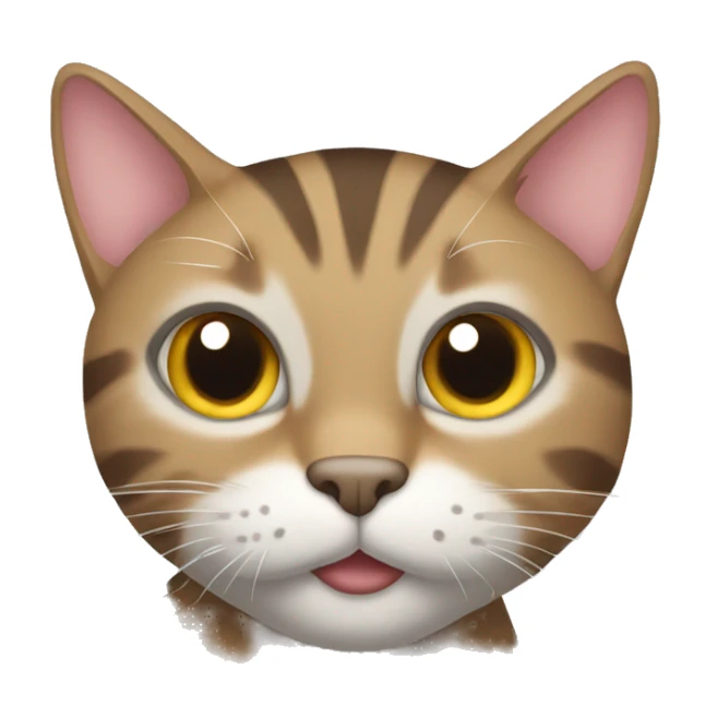 tabby cat with one short arm and one long arm sticker