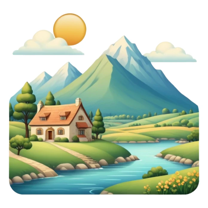 Vintage aesthetic full scenic SCENERY sticker