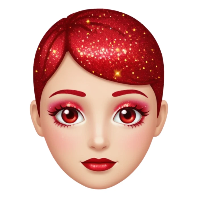 Recrutador Vermelho Glitter sticker