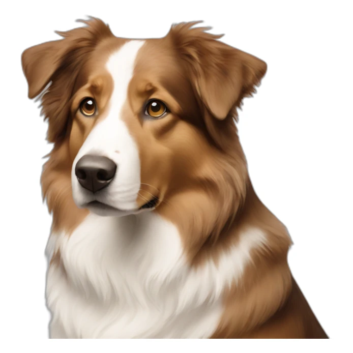 Light brown and white English shepherd sticker