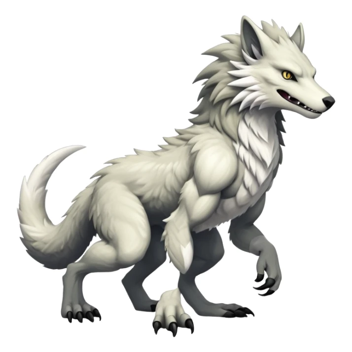 Sergal-Vernid-hybrid-animal-creature, full body sticker