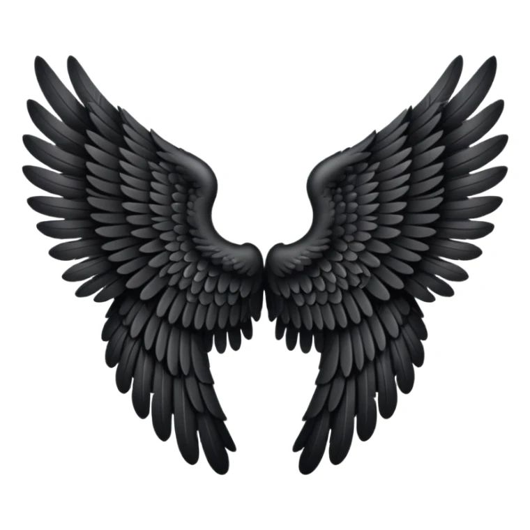 Black angel left wing emoji i can copy and paste sticker
