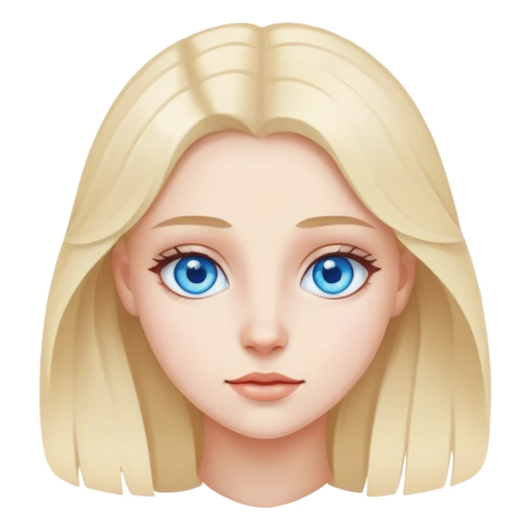 realistic portrait of girl blue eyes sticker