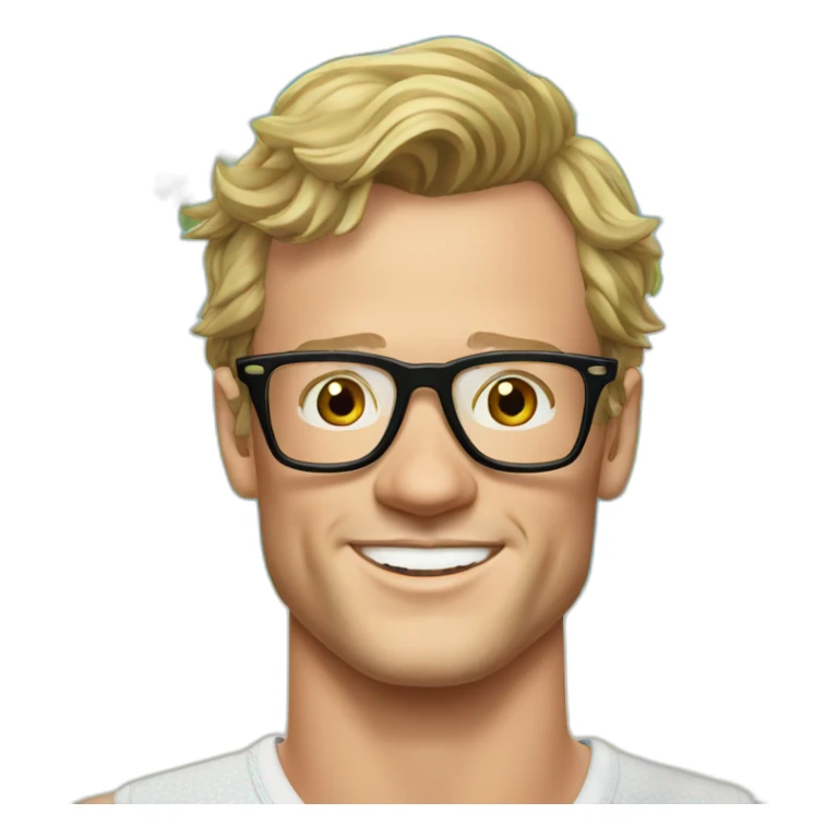 Jonathan Toews wearing glasses as beach bum sticker